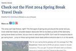 Check out the First 2014 Spring Break Travel Deals